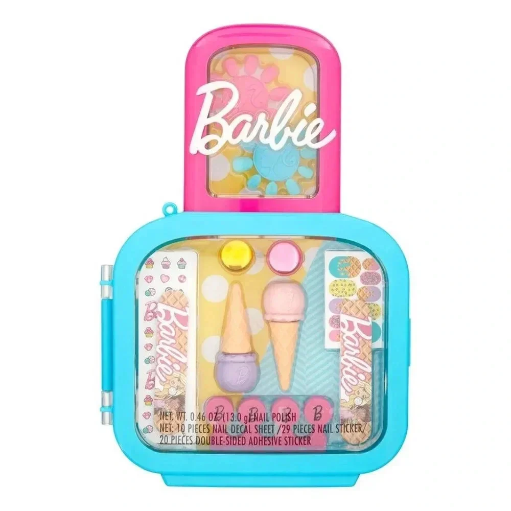 NEW Barbie Super Sweet Nail Salon Case 12pc Playset